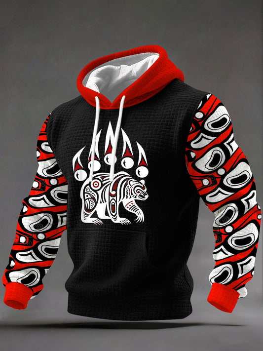 Men's Indigenous Totem Art Casual Hoodie