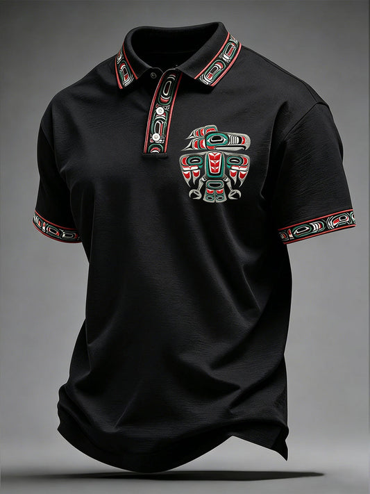 Men's Indigenous Totem Art Casual Top