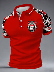 Men's Indigenous Bear Art Casual Top