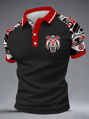 Men's Indigenous Bear Art Casual Top