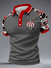Men's Indigenous Bear Art Casual Top