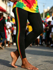 Women's Juneteenth Print Casual Leggings