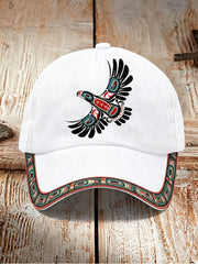 Indigenous-Style Casual Hat with Embroidery and Print (Unisex)