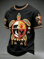 Men's Indigenous Medicine Wheel Art T-Shirts