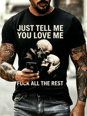 Men's Dark Skull Printed T-shirt