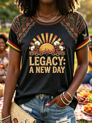 Women's Juneteenth Freedom O-Neck Casual Short Sleeve T-Shirt