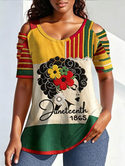 Women's Juneteenth 1865 V-neck T-shirt