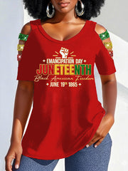 Women's Juneteenth Print Casual Top