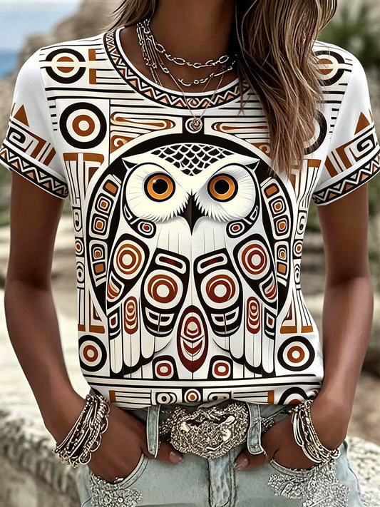 Women's Native Animal Art Print T-Shirts