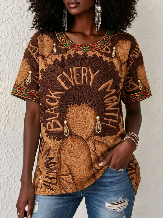 Women's Black Every Month Short-sleeved T-shirt