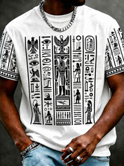 Men's Egyptian Civilization Print Short Sleeves T-shirt