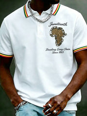 Men's Juneteenth Breaking Every Chain Since 1865 Print Polo