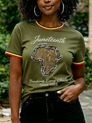 Women's Juneteenth Breaking Every Chain Since 1865 Print Tee