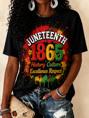 Women's Juneteenth Print Casual Tee