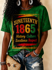 Women's Juneteenth Print Casual Tee