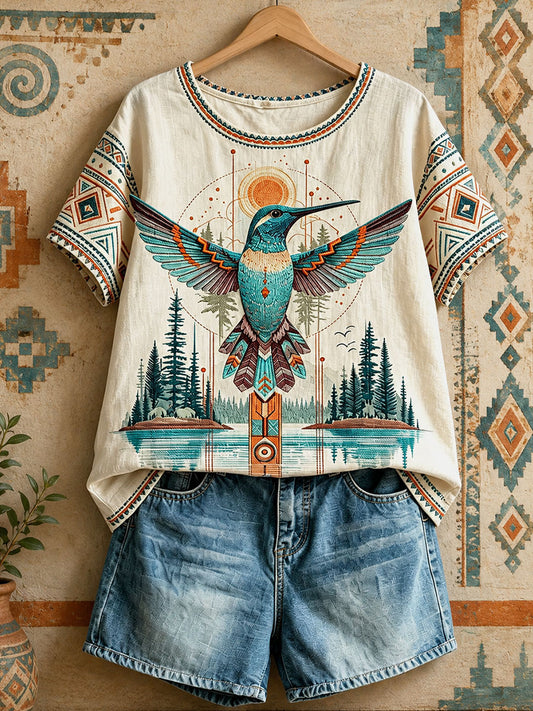 Women's Native Hummingbird Art Tops