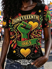 Women's Juneteenth Print Casual Tee