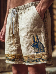 Men's Ancient Egyptian Art Print Casual Shorts