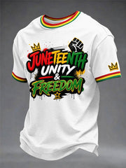 Men's Juneteenth  Print Casual Tee