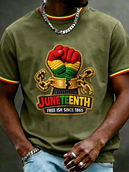 Men's Juneteenth  Print Casual Tee