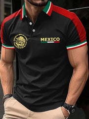 Men's Mexico Football Lover Printed Casual Tops