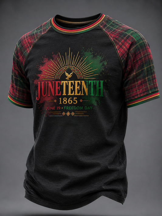 Men's Juneteenth Design Printed Casual short sleeves t-shirt