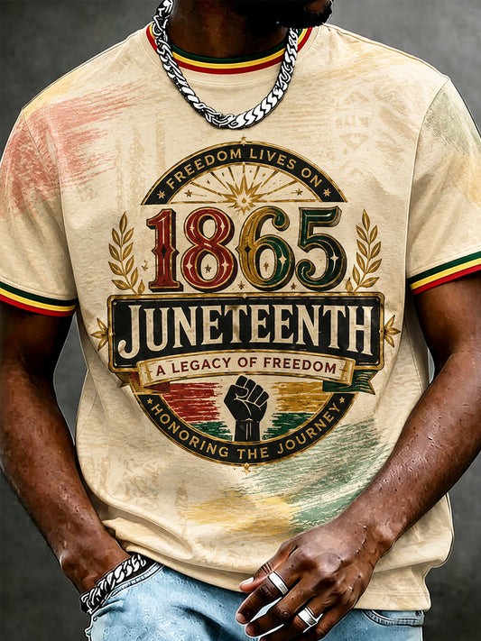 Men's Juneteenth A Legacy Of Freedom Print Casual Tee