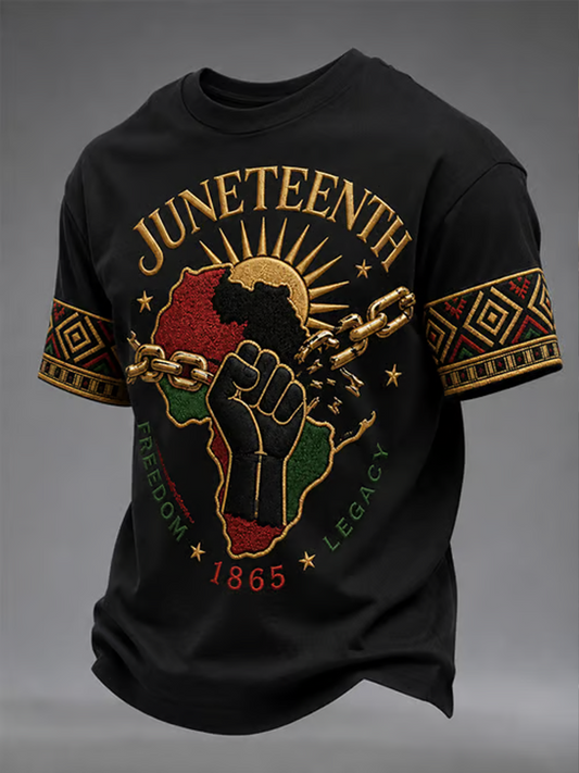Men's Black Juneteenth short sleeves t-shirt