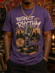 Men's Retro 90s Old School Hip-Hop Print Casual Tee