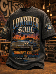 Men's Retro 90s Old School Hip-Hop Print Casual Tee