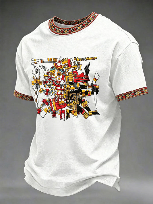 Men's Aztec Print Casual T-shirt