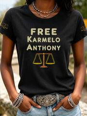 Women's Justice For Karmelo Print T-shirt