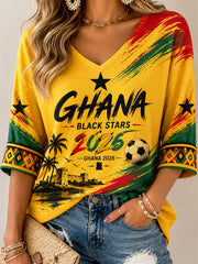 Women's 2026 Ghana Football Style T-shirt