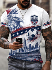 Men's Gift For Soccer Fans Print Casual Tee