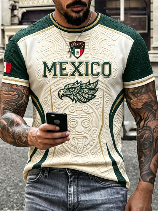 Men's Mexico Pride Art Printed T-shirt