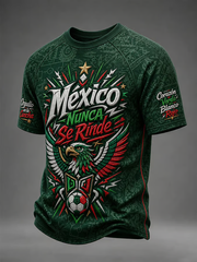 Men's Mexico Football Lover Art Printed short sleeve t-shirt