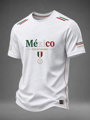 Men's Mexico Football Lover Art Printed short sleeves t-shirt