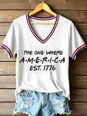 Women's The One Where America Est. 1776 V-Neck T-Shirt