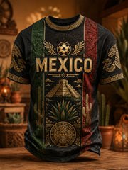 Men's Mexico Print Casual Tee
