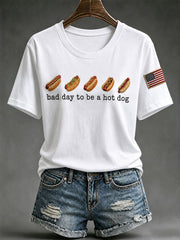 Women's Dad Day To Be A Hot Dog Short Sleeve T-Shirt