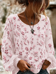 Women's Breast Cancer Cotton-Linen Shirt