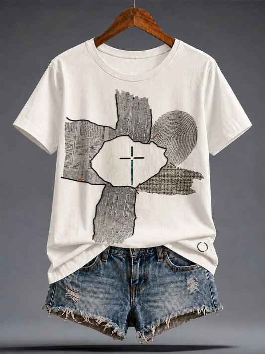 Women's Japanese Art Books Reading Lover Printed T-shirt