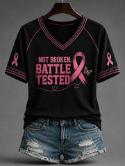 Women's Not Broken Battle Tested V-neck T-shirt