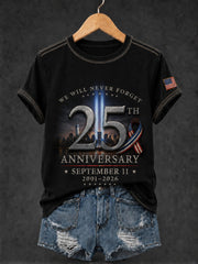Women's 9.11 Never Forget Printed T-shirt