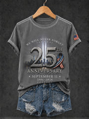 Women's 9.11 Never Forget Printed T-shirt