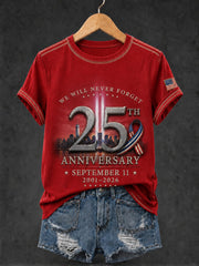 Women's 9.11 Never Forget Printed T-shirt