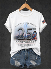 Women's 9.11 Never Forget Printed T-shirt