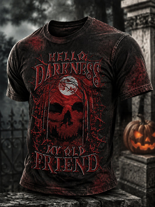 Men's Hello Darkness My Old Friend Halloween T-shirt
