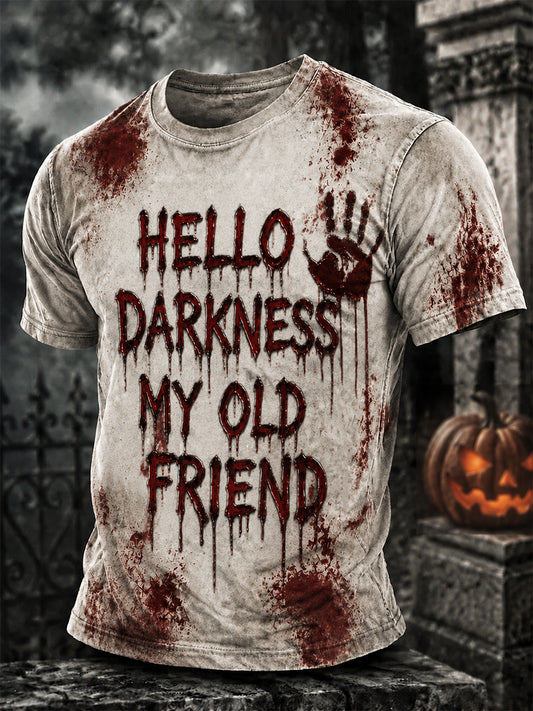 Men's Hello Darkness My Old Friend Halloween T-shirt
