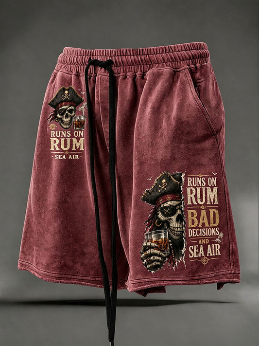 Men's "Runs On Rum, Bad Decisions, and Sea Air" Shorts